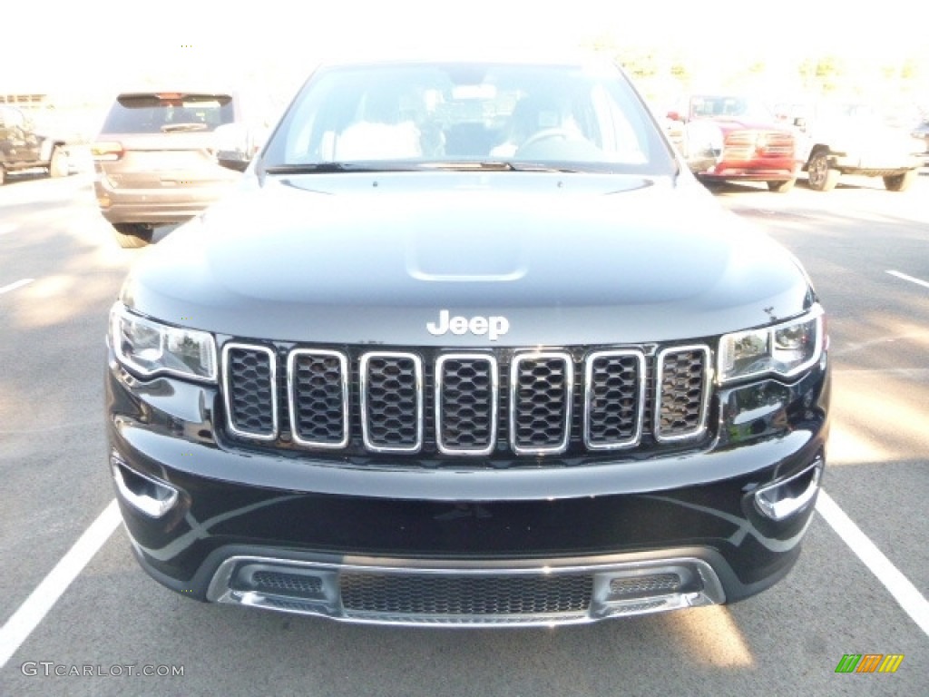 2017 Grand Cherokee Limited 4x4 - Diamond Black Crystal Pearl / Black photo #10