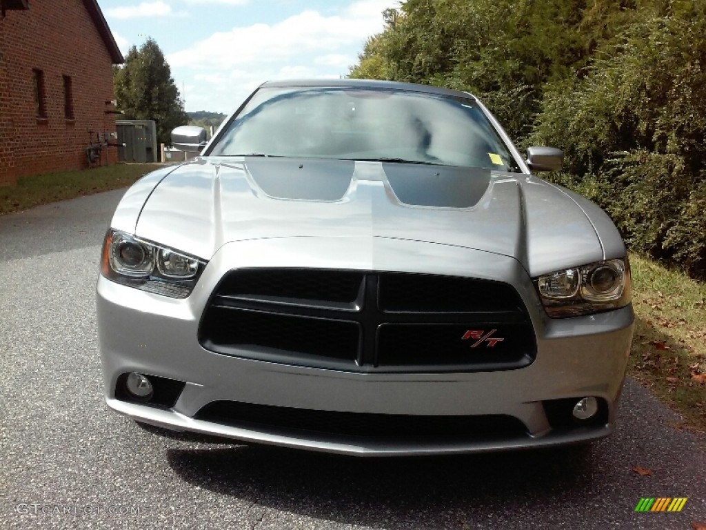 2013 Charger R/T Daytona - Billet Silver / Daytona Edition Black/Blue photo #3