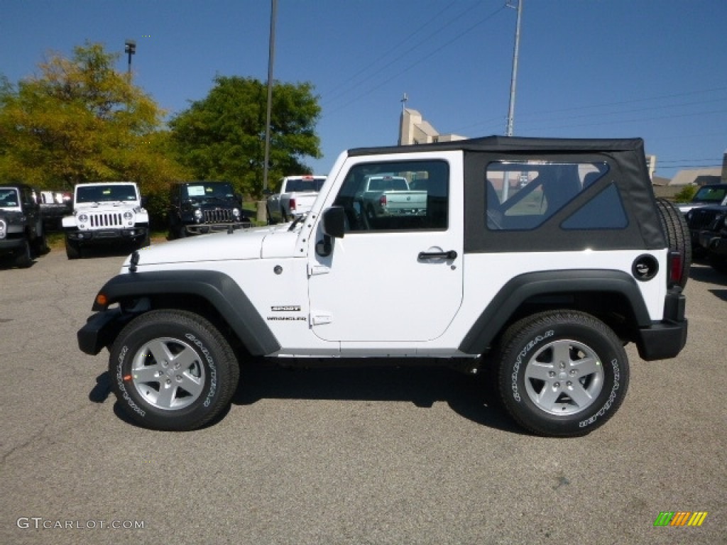 Bright White 2017 Jeep Wrangler Sport 4x4 Exterior Photo #116213433