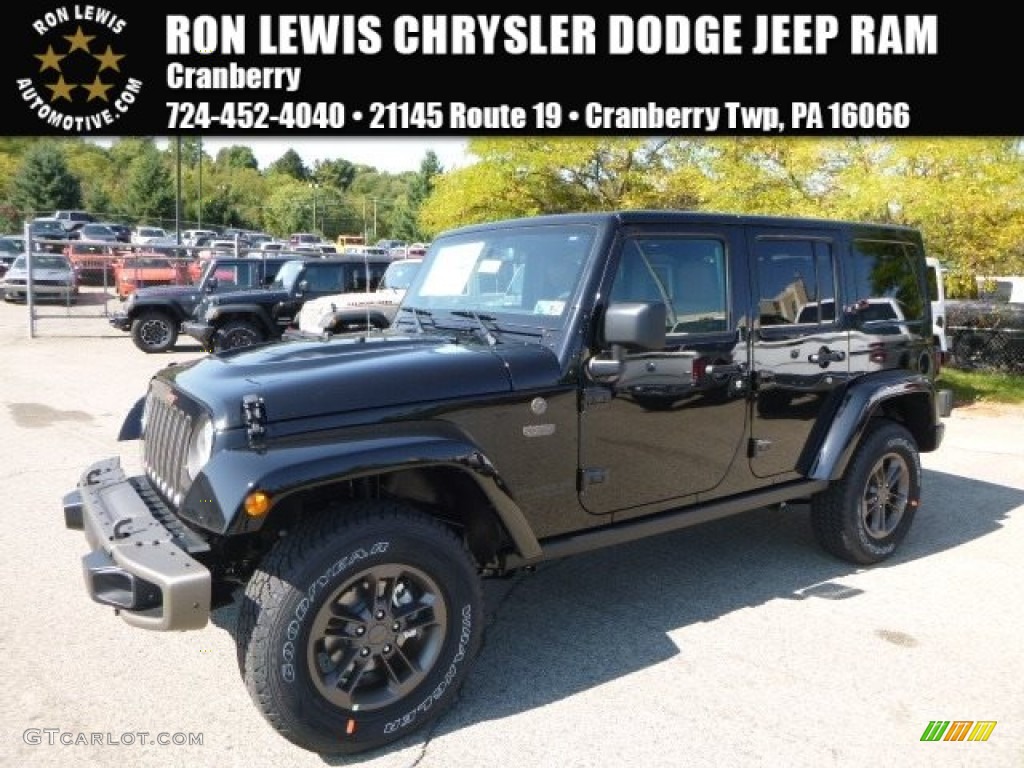 2017 Wrangler Unlimited Sahara 4x4 - Black / Black/Dark Saddle photo #1