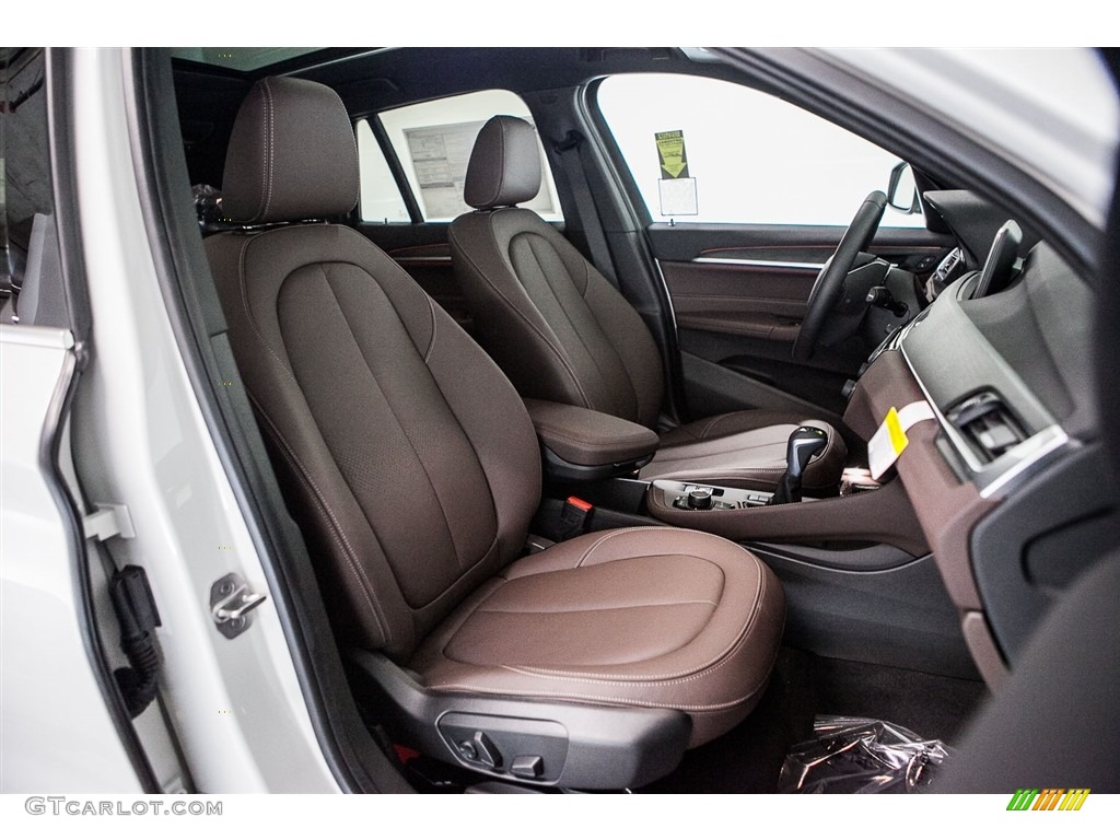 Mocha Interior 2017 BMW X1 sDrive28i Photo #116221080