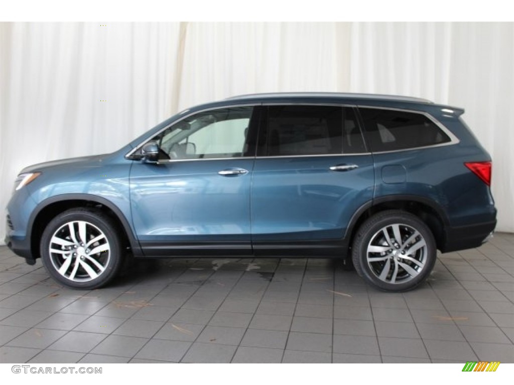 2016 Pilot Elite AWD - Steel Sapphire Metallic / Gray photo #5