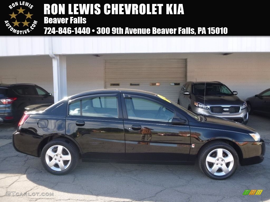 2006 ION 2 Sedan - Black Onyx / Gray photo #1