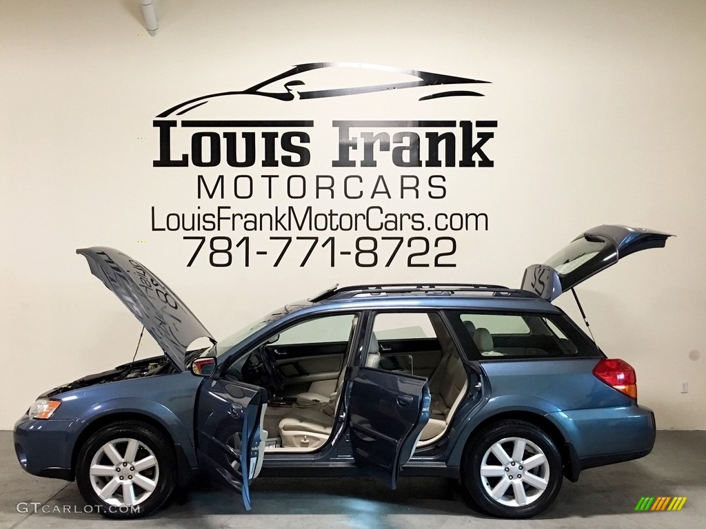 2006 Outback 2.5i Limited Wagon - Atlantic Blue Pearl / Taupe photo #45