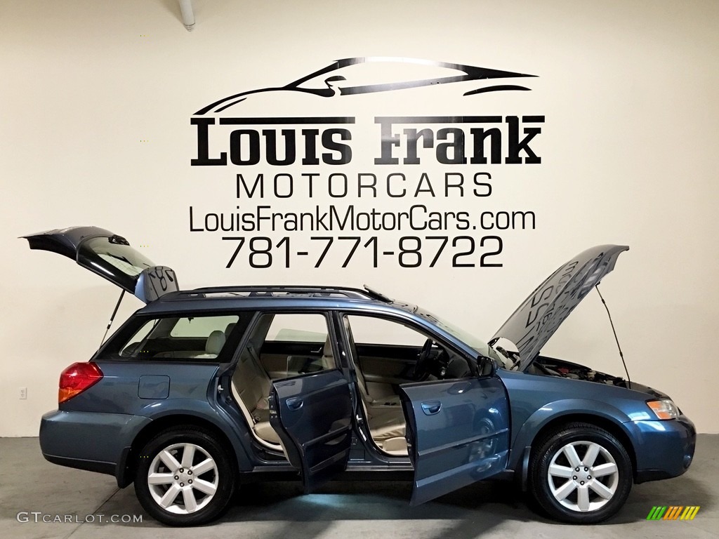 2006 Outback 2.5i Limited Wagon - Atlantic Blue Pearl / Taupe photo #46