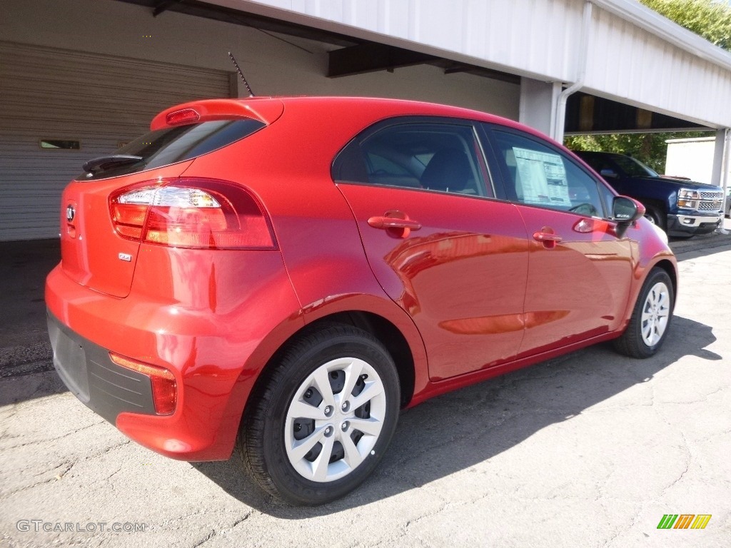 2017 Rio LX 5 Door - Signal Red / Black photo #3