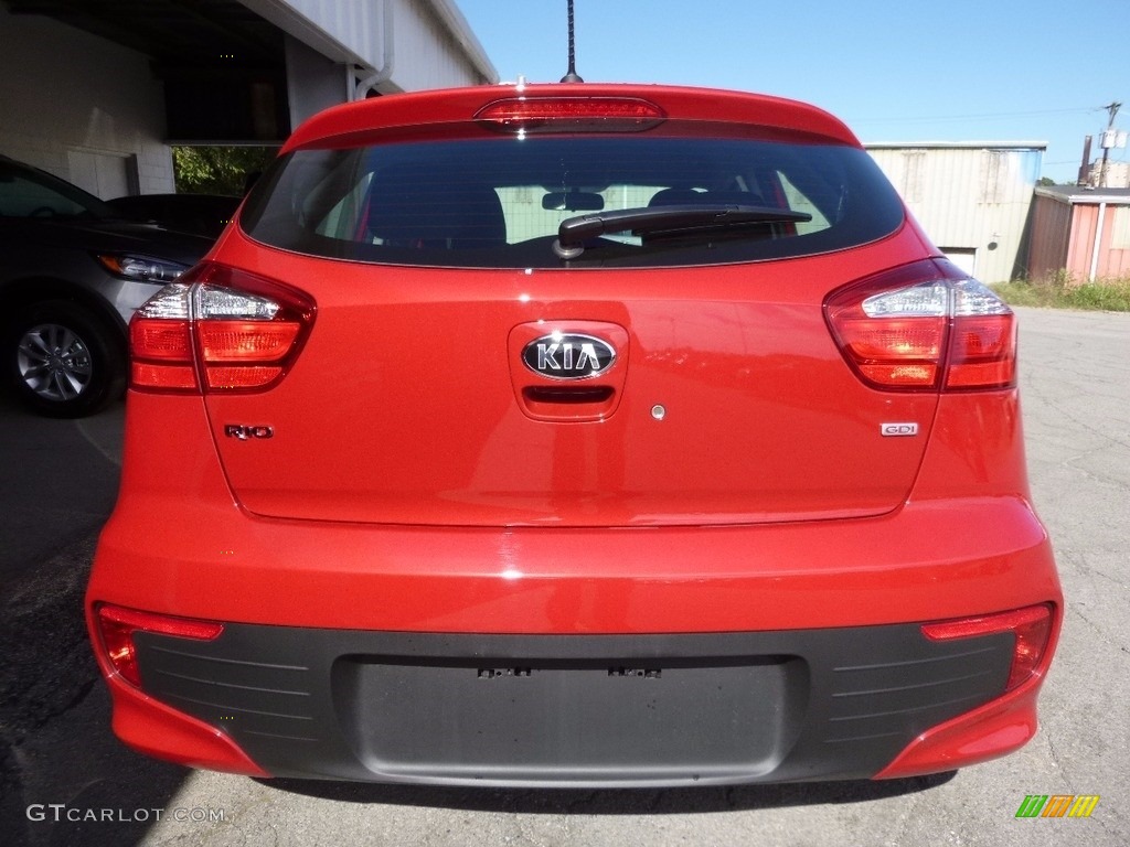 2017 Rio LX 5 Door - Signal Red / Black photo #4
