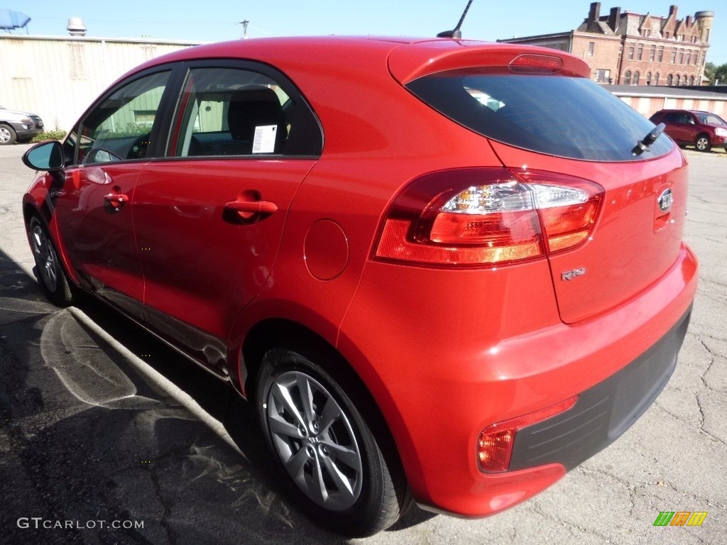 2017 Rio LX 5 Door - Signal Red / Black photo #6