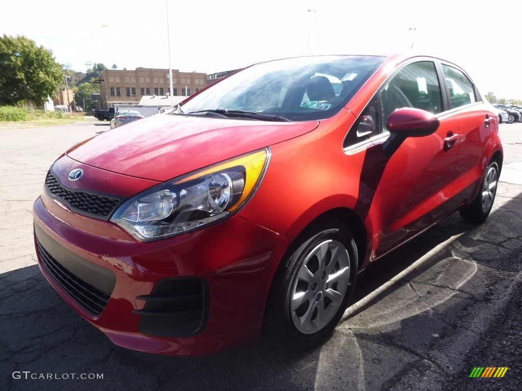 2017 Rio LX 5 Door - Signal Red / Black photo #8