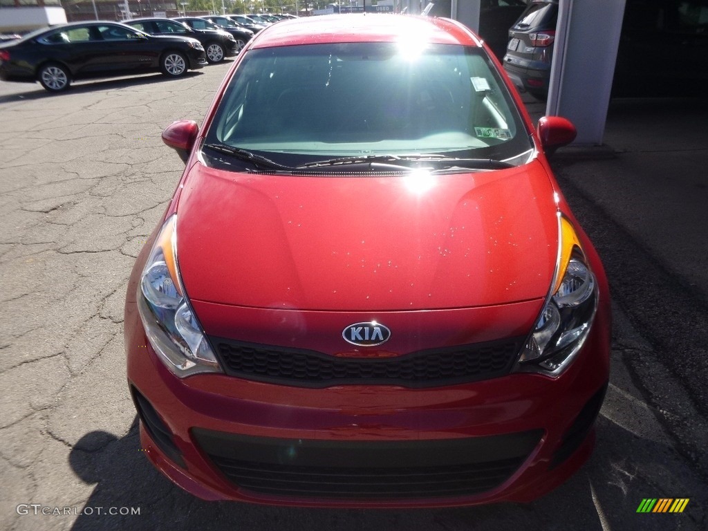 2017 Rio LX 5 Door - Signal Red / Black photo #9