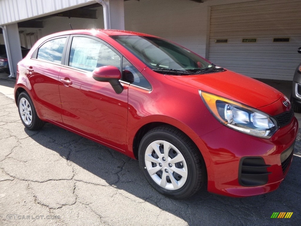 2017 Rio LX 5 Door - Signal Red / Black photo #10