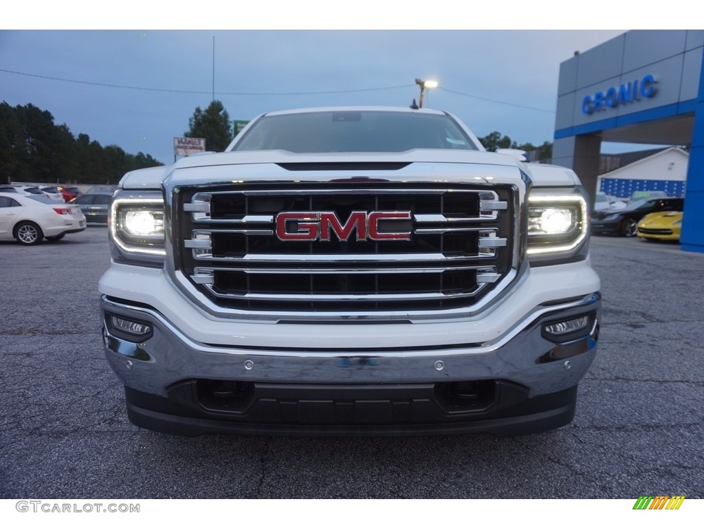 2017 Sierra 1500 SLT Crew Cab 4WD - Summit White / Cocoa/­Dune photo #2
