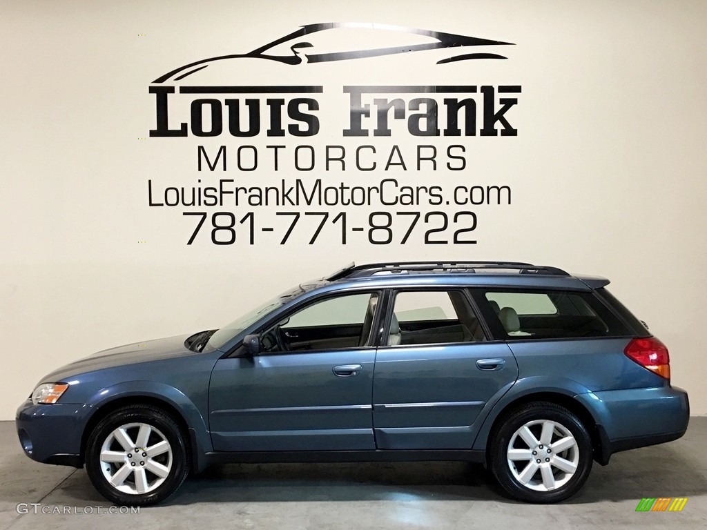 2006 Outback 2.5i Limited Wagon - Atlantic Blue Pearl / Taupe photo #102