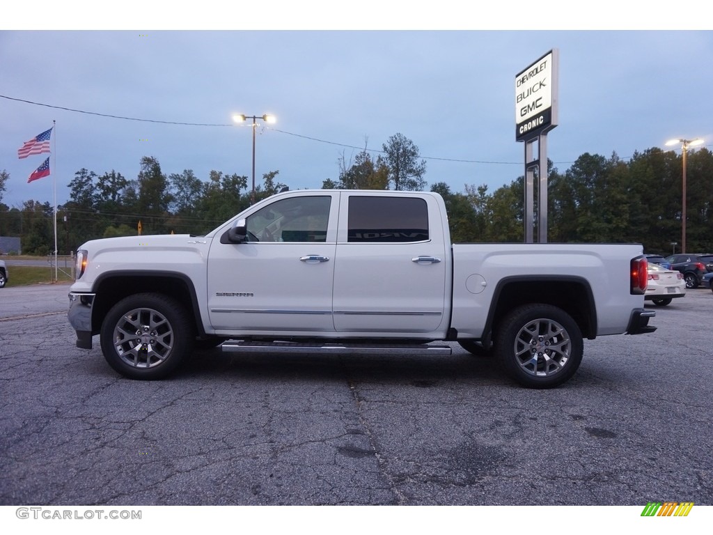 2017 Sierra 1500 SLT Crew Cab 4WD - Summit White / Cocoa/­Dune photo #4