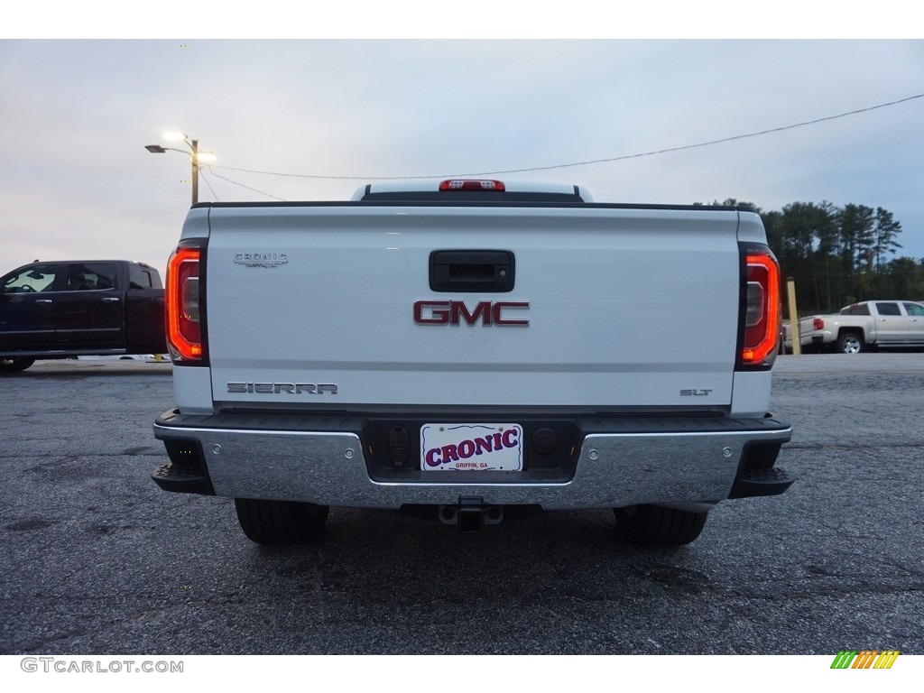 2017 Sierra 1500 SLT Crew Cab 4WD - Summit White / Cocoa/­Dune photo #6