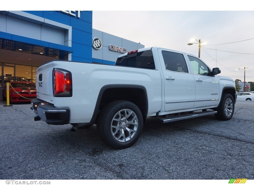 2017 Sierra 1500 SLT Crew Cab 4WD - Summit White / Cocoa/­Dune photo #7