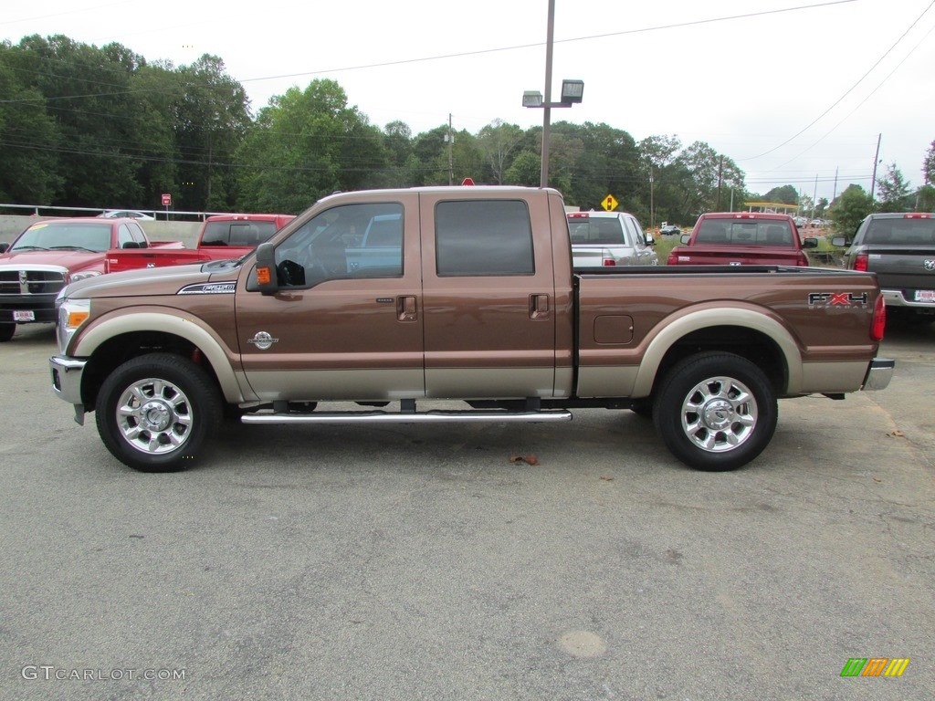 2011 F250 Super Duty Lariat Crew Cab 4x4 - Golden Bronze Metallic / Black Two Tone Leather photo #11