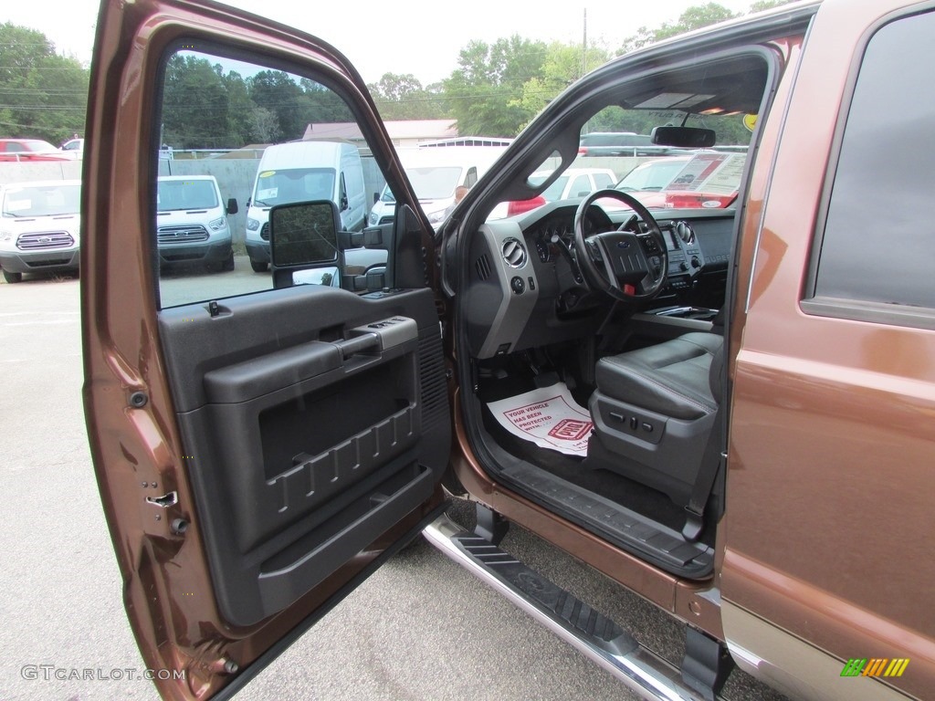 2011 F250 Super Duty Lariat Crew Cab 4x4 - Golden Bronze Metallic / Black Two Tone Leather photo #17