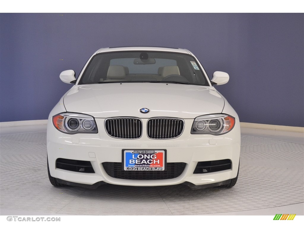 2013 1 Series 135i Coupe - Alpine White / Black photo #2