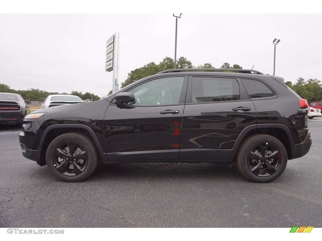 Diamond Black Crystal Pearl 2017 Jeep Cherokee Sport Altitude Exterior Photo #116231972