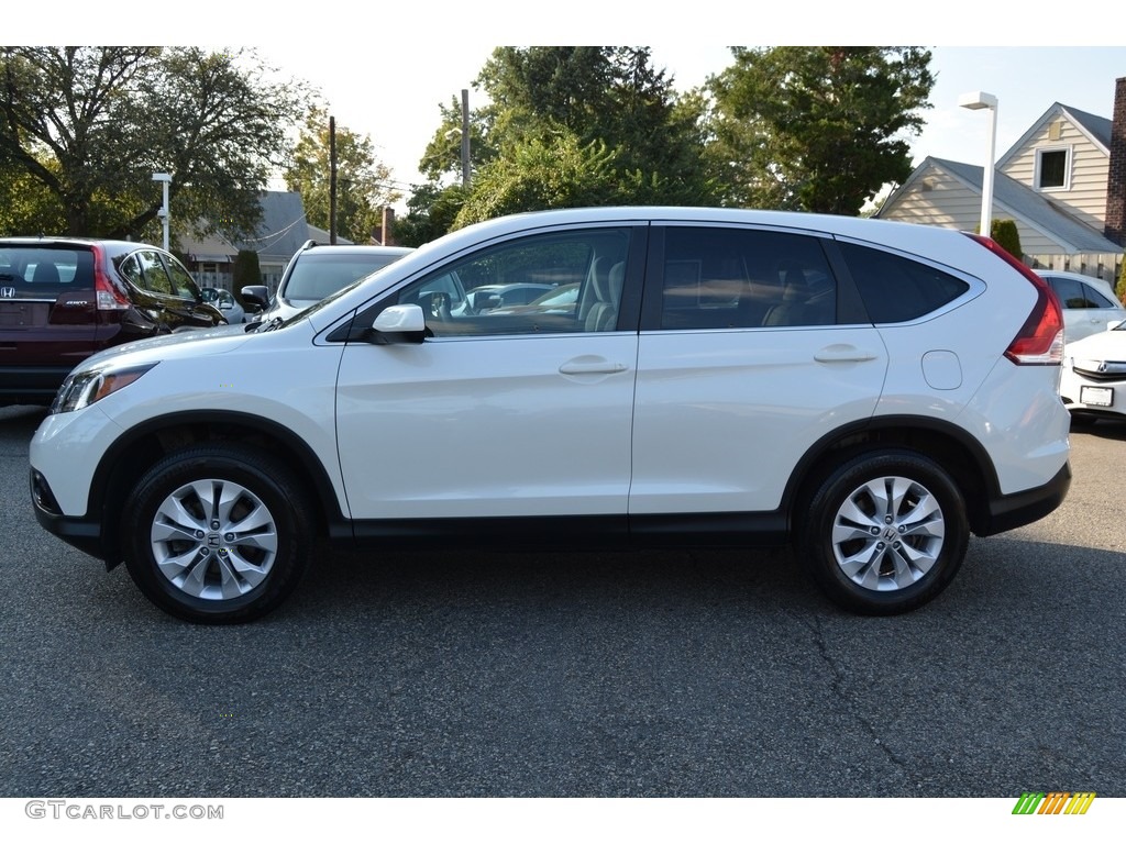 2014 CR-V EX AWD - White Diamond Pearl / Beige photo #5