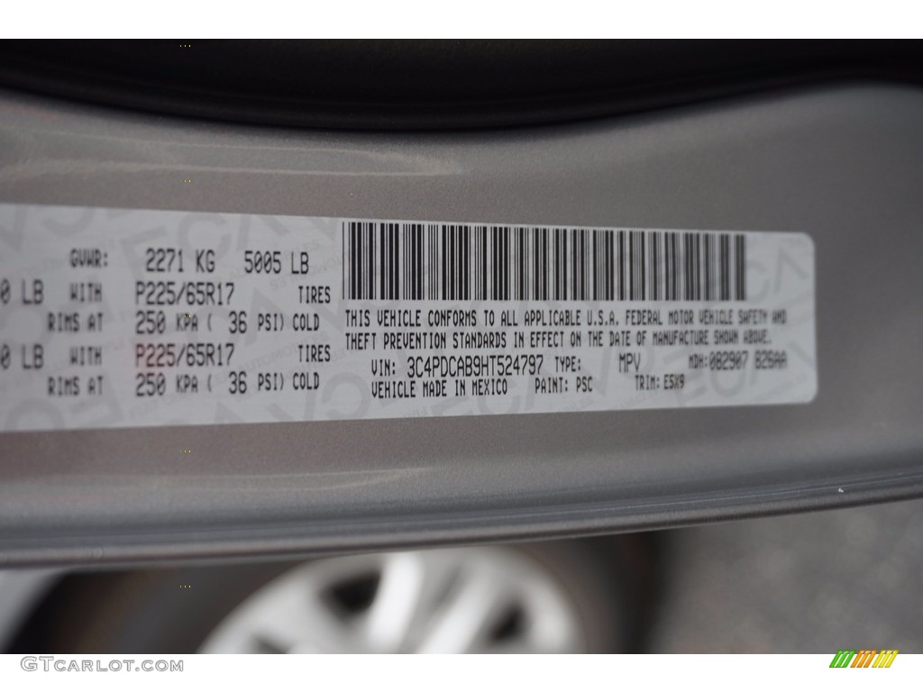 2017 Journey Color Code PSC for Billet Photo #116234417