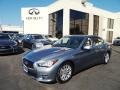 2014 Hagane Blue Infiniti Q 50 Hybrid Premium  photo #1