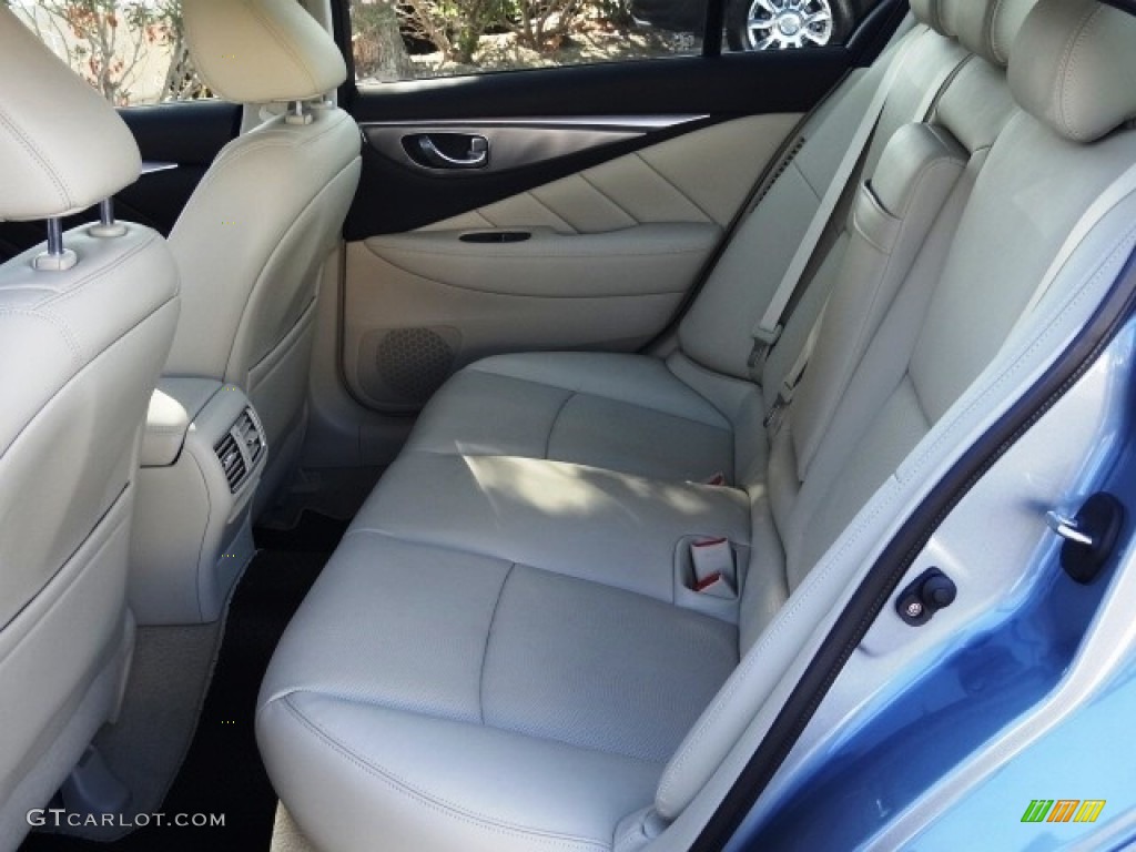 2014 Q 50 Hybrid Premium - Hagane Blue / Wheat photo #14