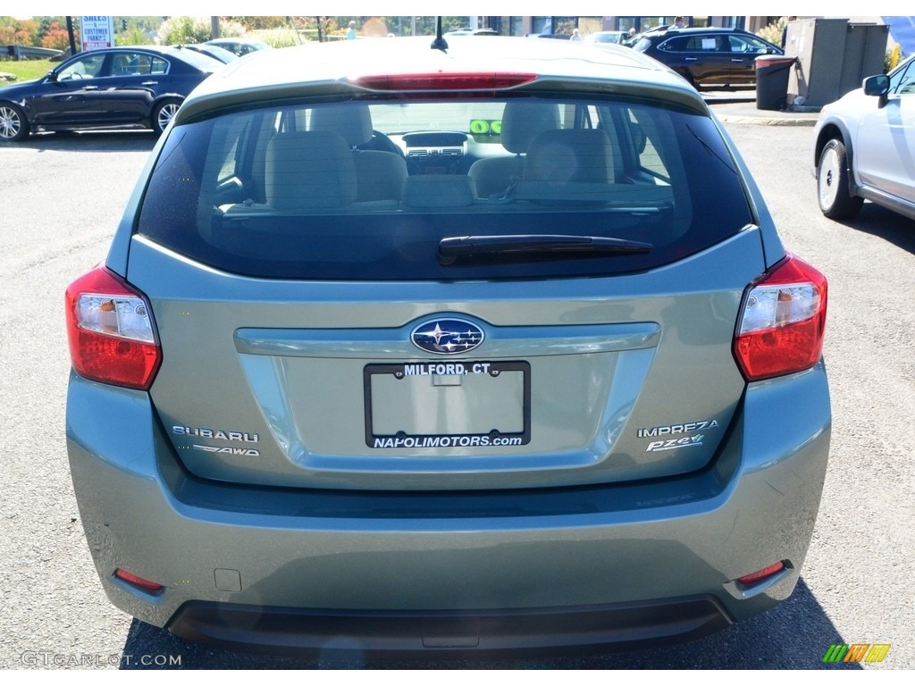 2014 Impreza 2.0i Premium 5 Door - Jasmine Green Metallic / Ivory photo #7
