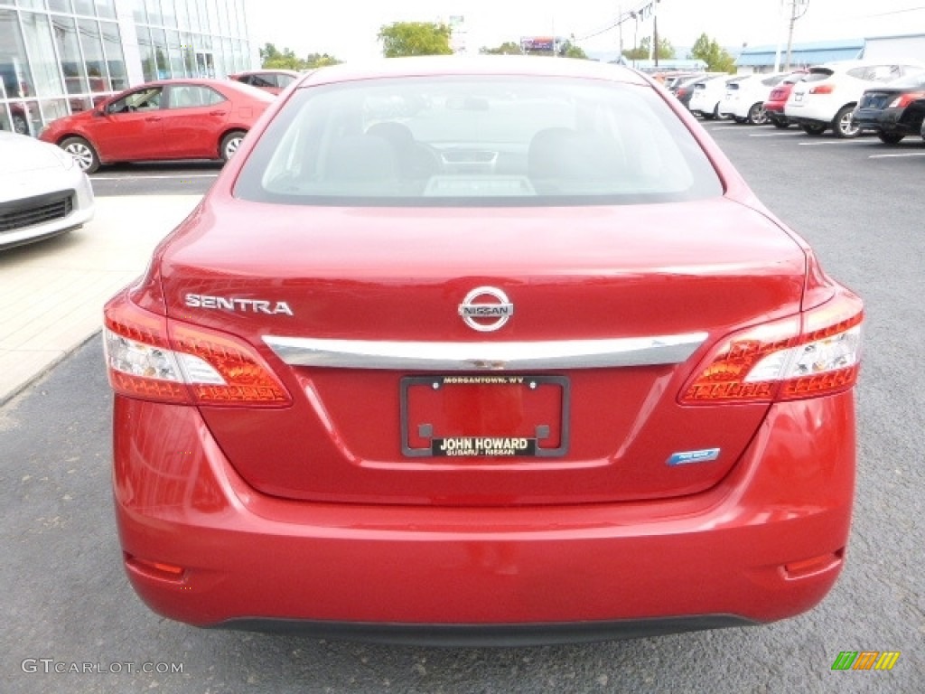 2014 Sentra S - Red Brick / Charcoal photo #9