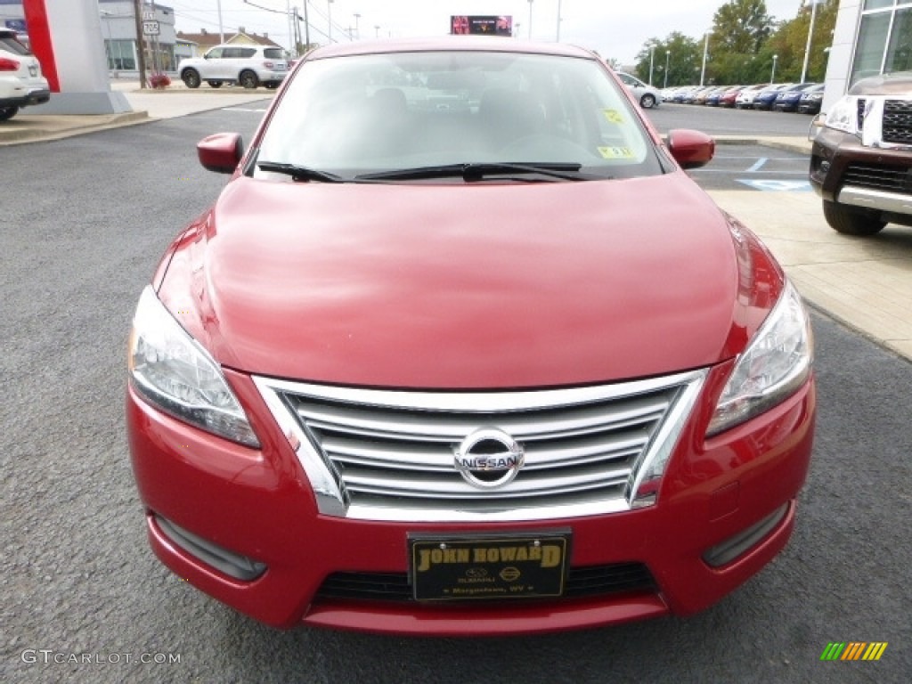 2014 Sentra S - Red Brick / Charcoal photo #13