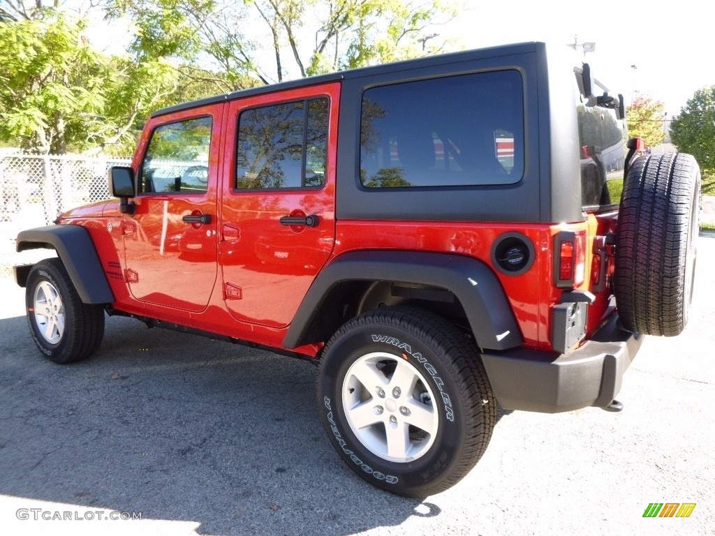 2017 Wrangler Unlimited Sport 4x4 - Firecracker Red / Black photo #3