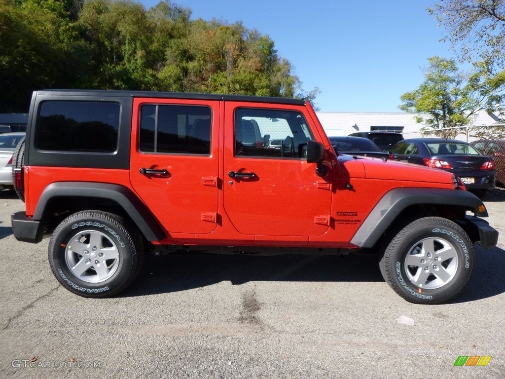 2017 Wrangler Unlimited Sport 4x4 - Firecracker Red / Black photo #7