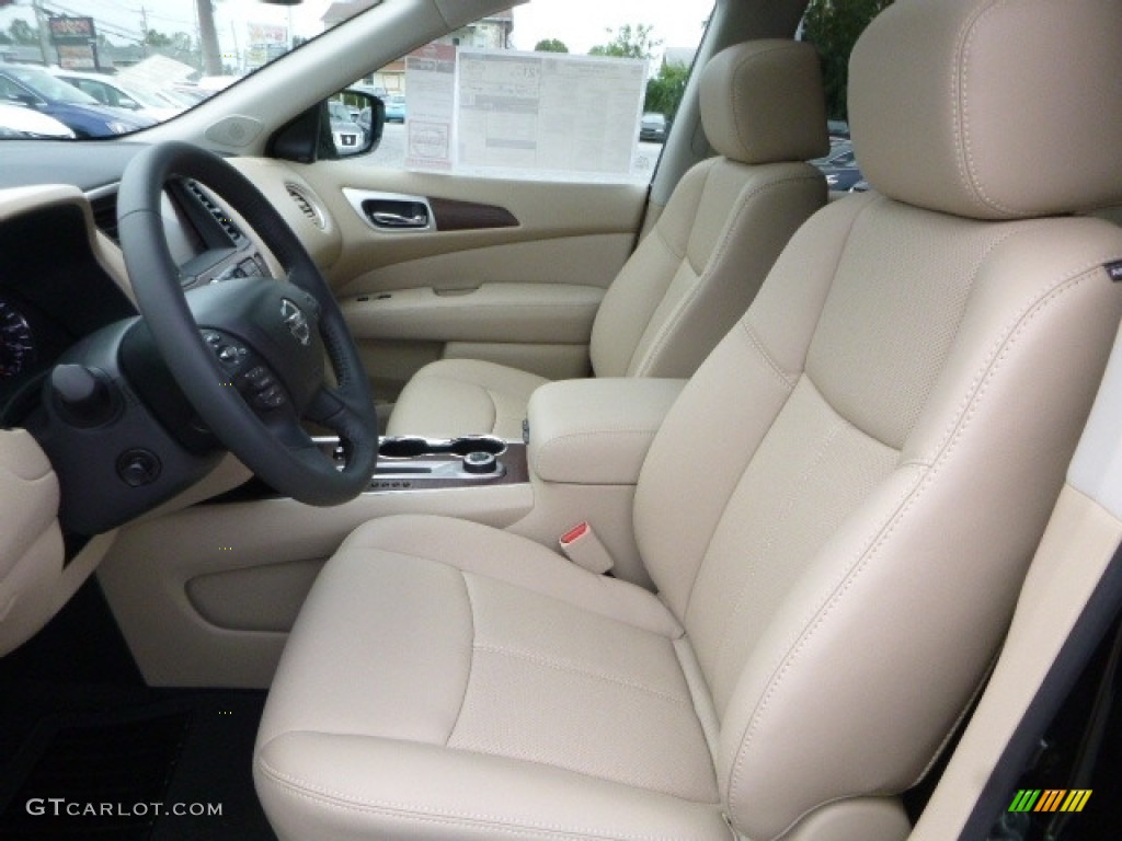 Almond Interior 2017 Nissan Pathfinder Platinum 4x4 Photo #116238599