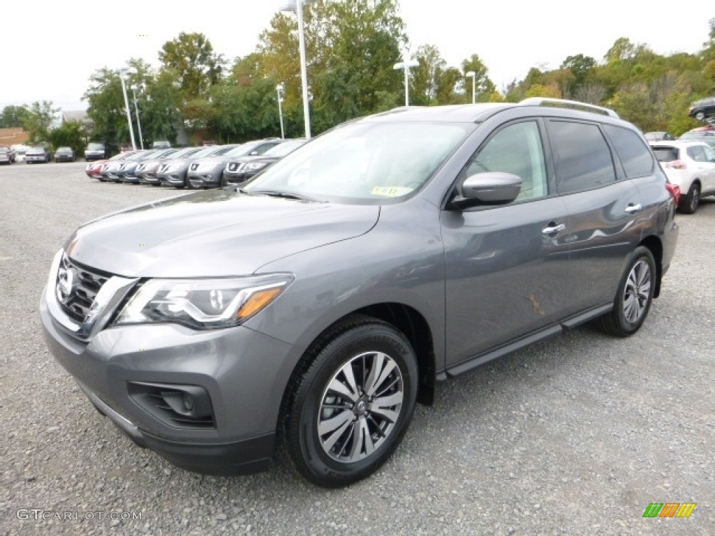 2017 Pathfinder S 4x4 - Gun Metallic / Almond photo #11