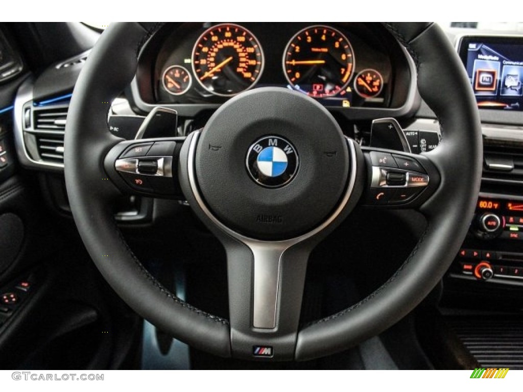 2017 BMW X5 xDrive35i Black Steering Wheel Photo #116241391