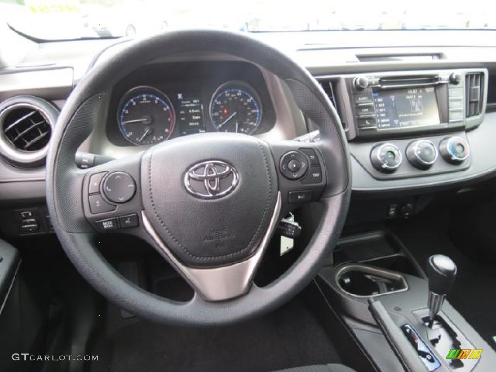 2017 Toyota RAV4 LE Black Steering Wheel Photo #116241395