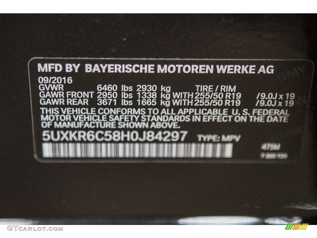 2017 BMW X5 xDrive50i Parts Photos