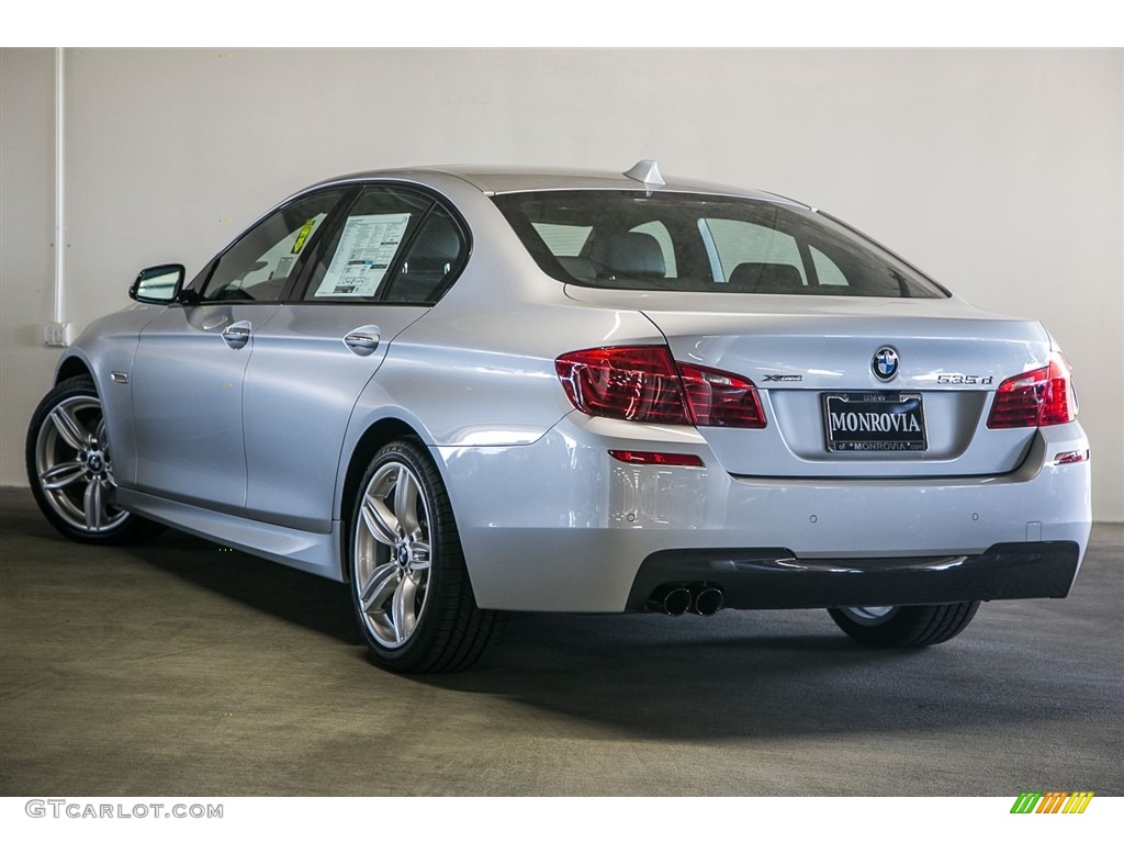 2016 5 Series 535d xDrive Sedan - Glacier Silver Metallic / Black photo #3