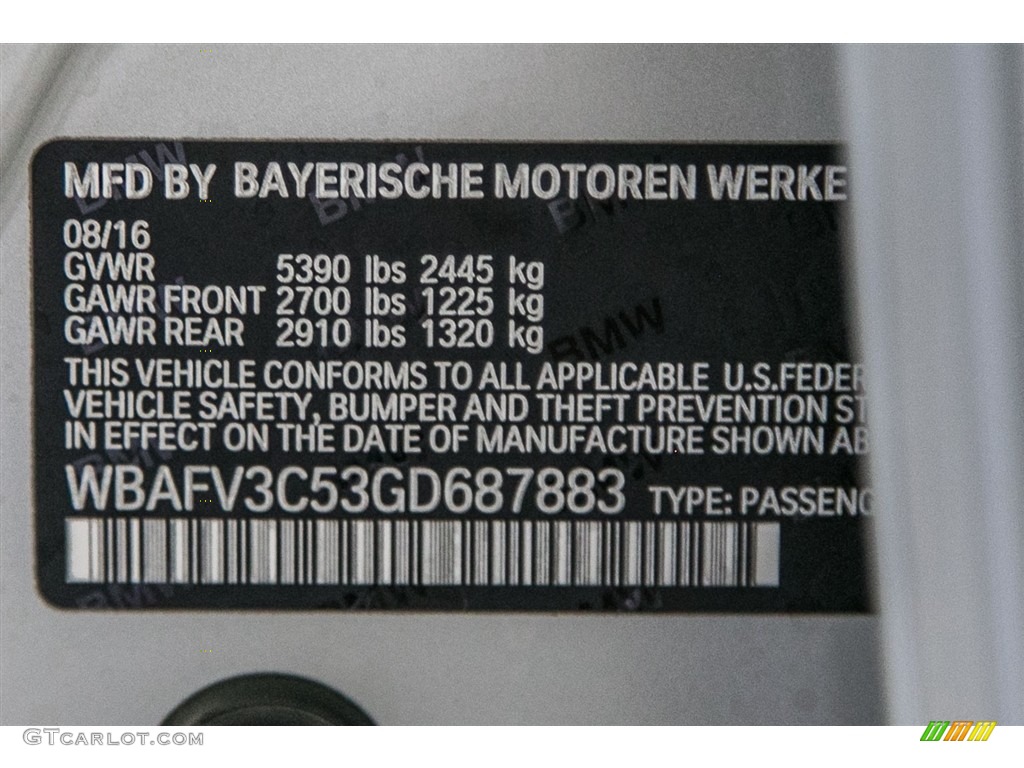 2016 5 Series 535d xDrive Sedan - Glacier Silver Metallic / Black photo #10