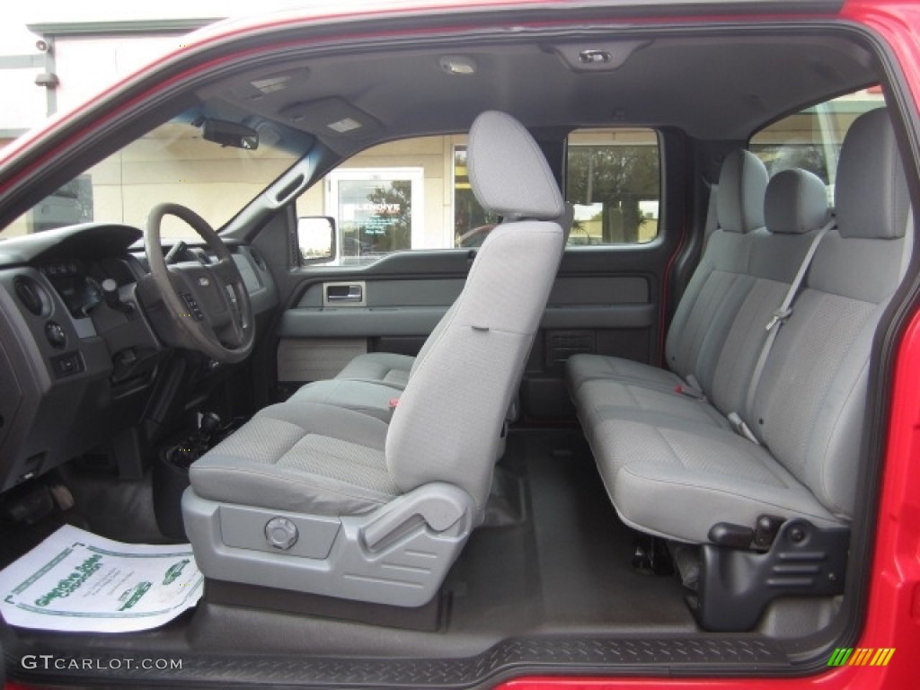 2011 F150 XL SuperCab 4x4 - Vermillion Red / Steel Gray photo #11