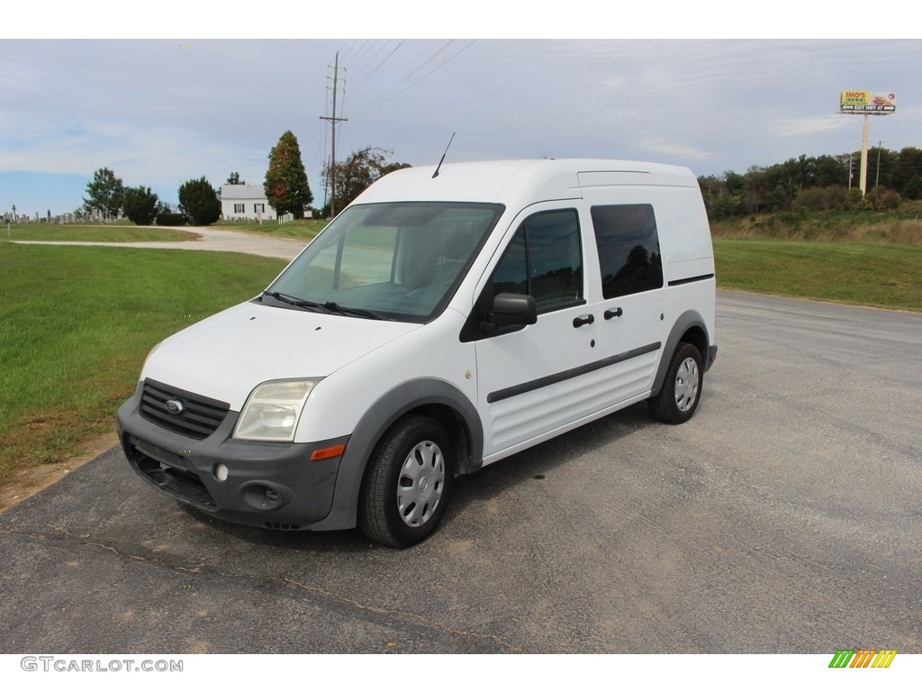 Frozen White 2010 Ford Transit Connect XL Passenger Wagon Exterior Photo #116247116