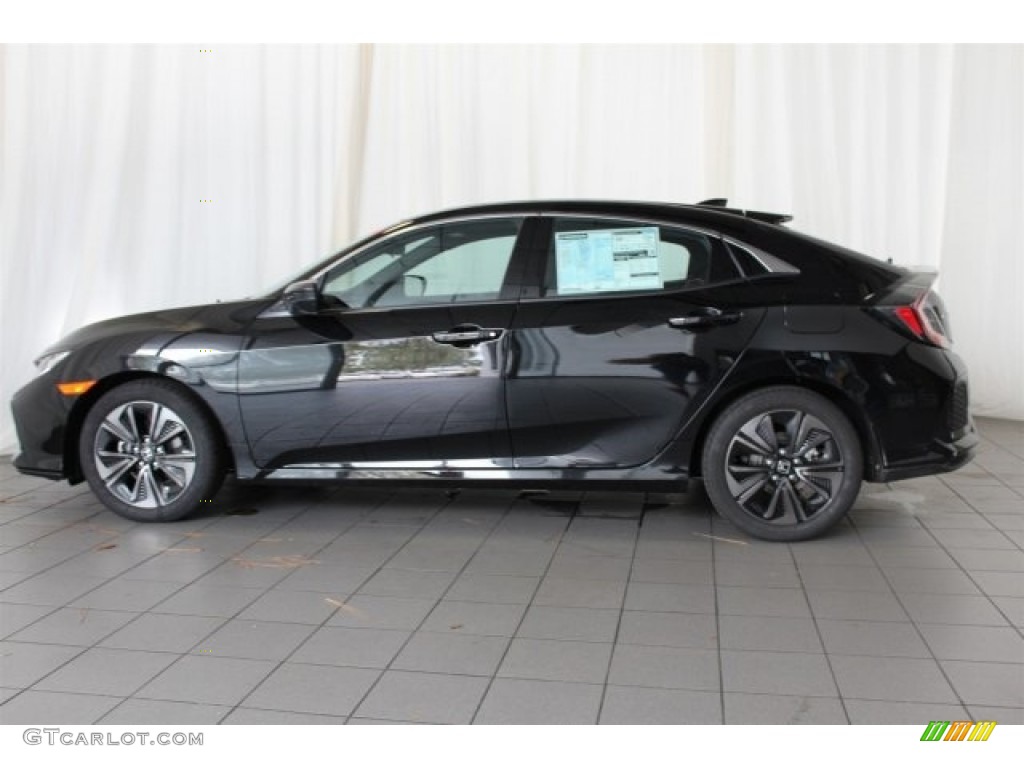 Crystal Black Pearl 2017 Honda Civic EX Hatchback Exterior Photo #116248694