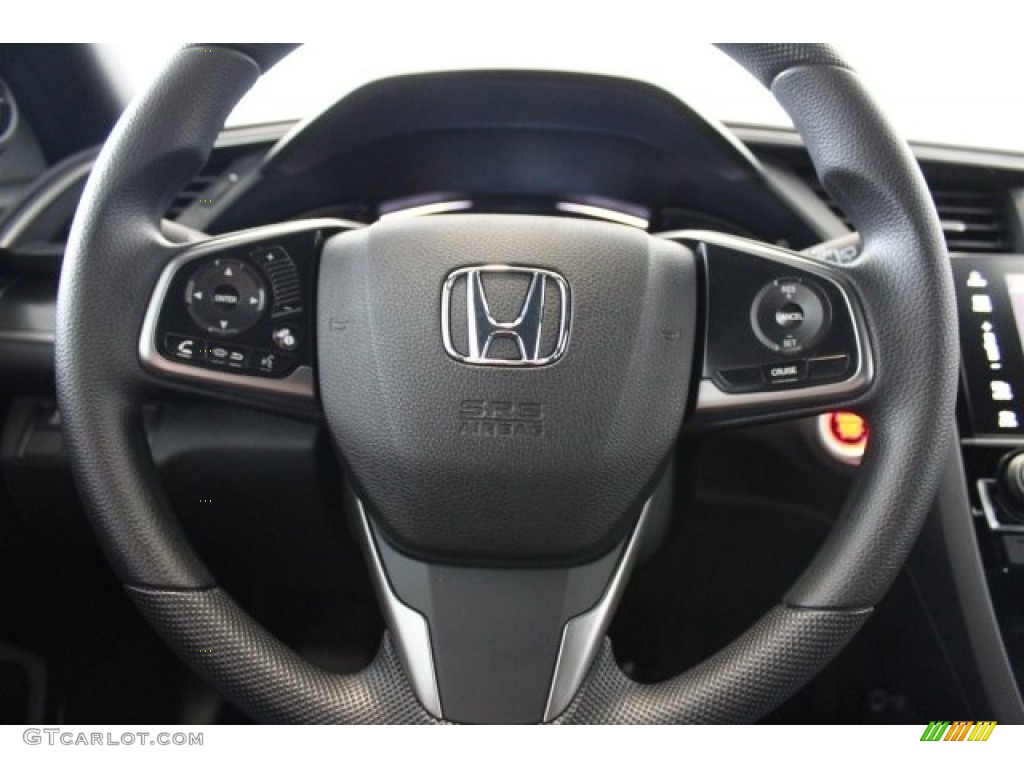 2017 Honda Civic EX Hatchback Black Steering Wheel Photo #116248721