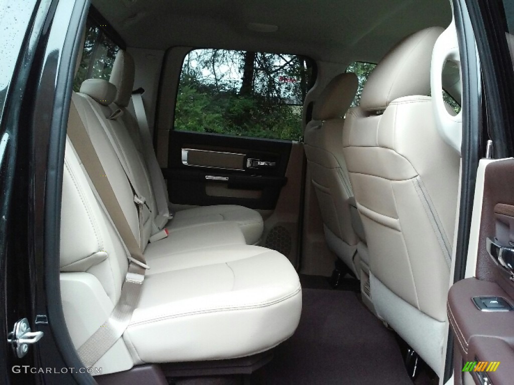 2017 1500 Laramie Crew Cab 4x4 - Brilliant Black Crystal Pearl / Canyon Brown/Light Frost Beige photo #11