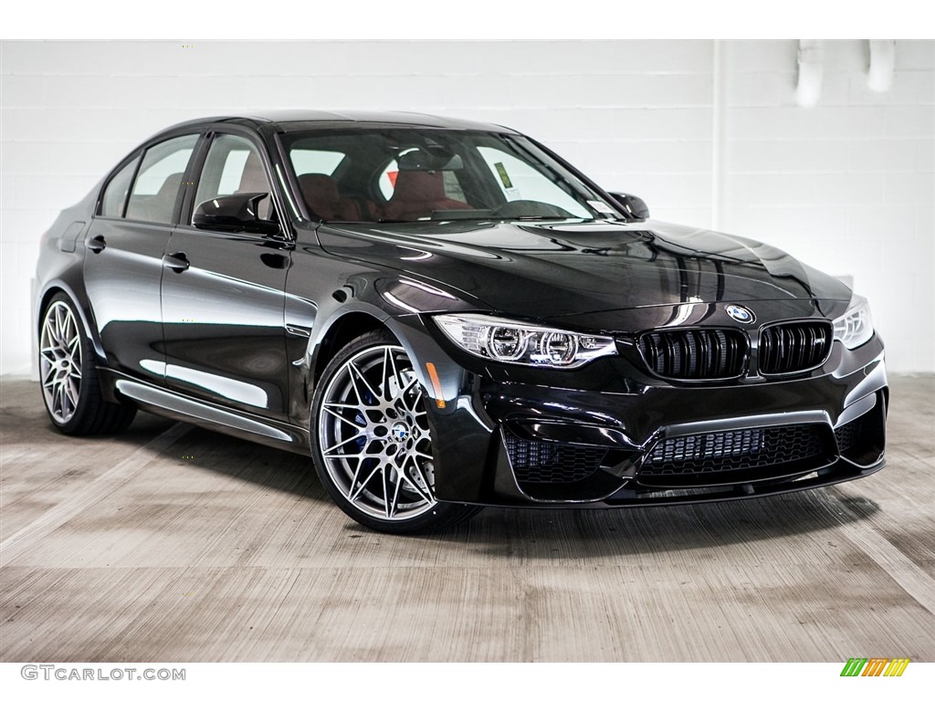 2017 M3 Sedan - Black Sapphire Metallic / Sakhir Orange/Black photo #12