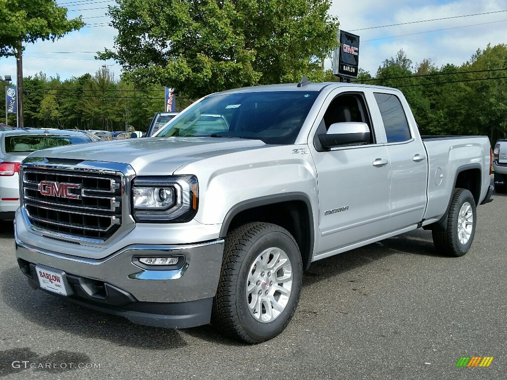 2016 Sierra 1500 SLE Double Cab 4WD - Quicksilver Metallic / Jet Black photo #1