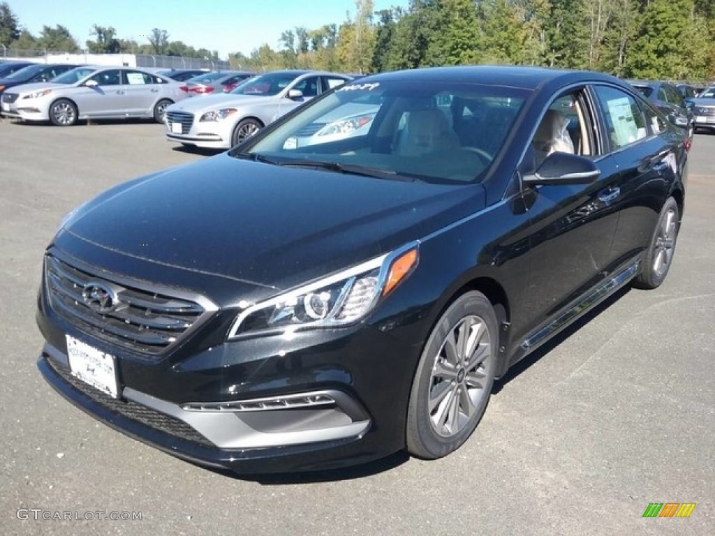 2017 Sonata Limited - Phantom Black / Beige photo #1