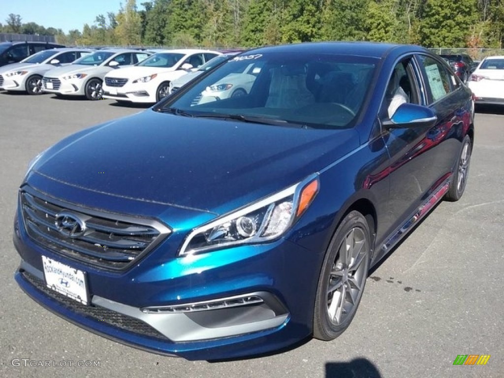 2017 Sonata Limited 2.0T - Lakeside Blue / Gray photo #2