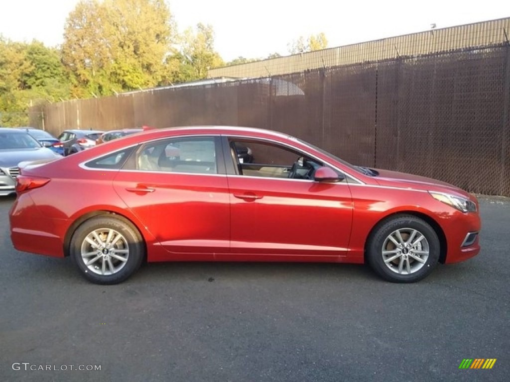 Scarlet Red 2017 Hyundai Sonata SE Exterior Photo #116253723